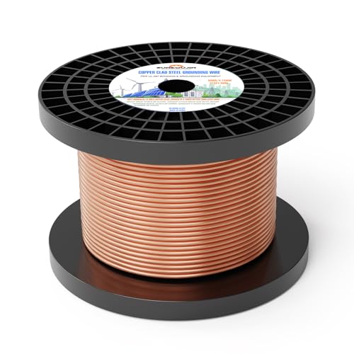96M 4.15MM Weicher geglühter fester Erdungsdraht, pro Kupfer überzogener Stahl-Erdungskabel UL-467 10 Mils Kupfer-Erdungskabel-Draht，(Kupferplattierter Erdungsdraht, 96M / 4.15MM) von SUNEWUJIN