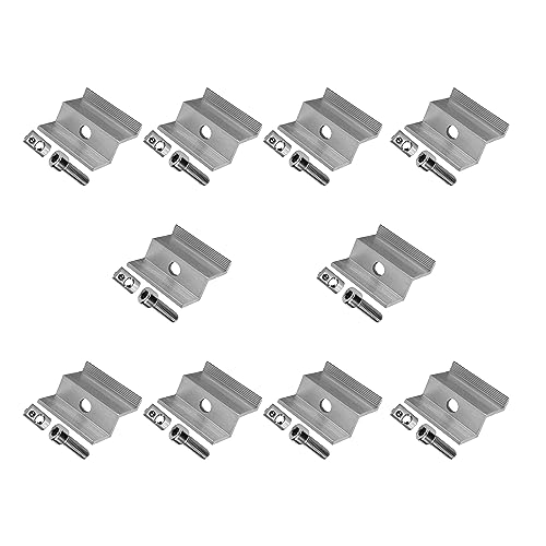 Sunex 10 St. Mittelklemme Endklemme Photovoltaik Befestigungssystem Modulklemmen für Modulhöhe Solarmodul Klemme zur Montage von Aluminiumprofilen Solarpanelen (10 St. Endklemme Alu 40mm) von SUNEX