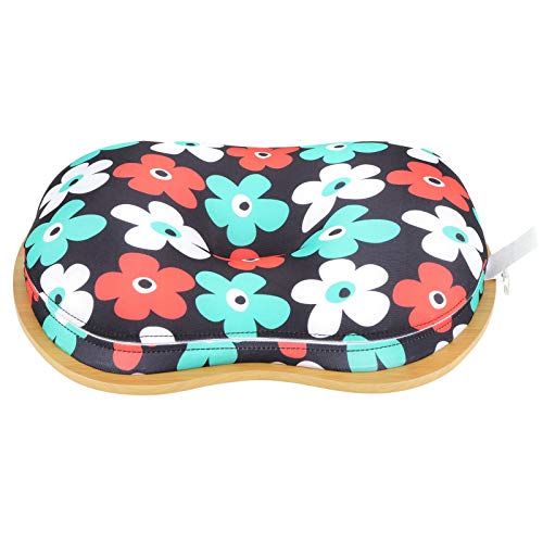 Schoß-Laptop-Schreibtisch, Multifunktional, Tragbarer Mini-Laptop-Tischständer mit Kissen, Bettkissen für Den Heimgebrauch, Schoßtablett für Laptop, Schreiben, Heimbüro,(mehrfarbige Blumen) von SUNFECILI