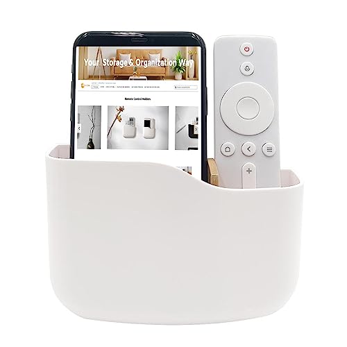 SUNFICON Self Adhesive Remote Control Holder Universal Media Player Controller Wall Mounted Remote Control Organiser Box Ivory von SUNFICON