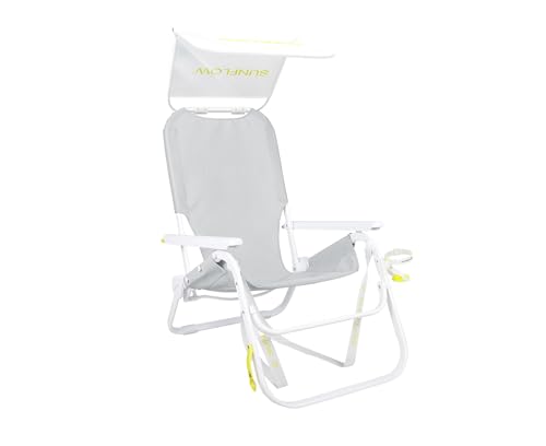 SUNFLOW Shore Thing Premium Strandkorb, verstellbar, tragbar, rostbeständig, Liegestuhl mit UPF 50+ Sonnenschutz und Getränkehalter für ultimativen Komfort, Oyster Gray SUNFLOW Shore Thing Premium Strandkorb, verstellbar, tragbar, rostbeständig, Liegestuhl mit UPF 50+ Sonnenschutz und Getränkehalter für ultimativen Komfort, Oyster Gray von SUNFLOW