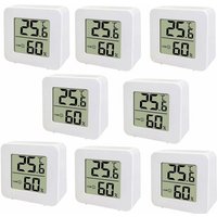 Sunflower - gabrielle Mini-LCD-Thermometer – Digitales Innenthermometer – 8er-Pack Innenhygrometer – Temperatur und Luftfeuchtigkeit – Digitales von SUNFLOWER