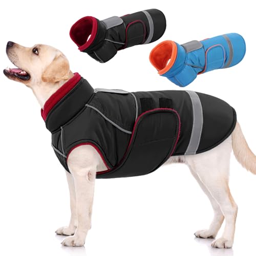 SUNFURA Hundemantel, XXL Hunde-Winterjacke, warme Schneejacke für extra große Hunde, dicker Fleecepullover für Weimaraner, Labrador, Golden Retriever, Schwarz, Größe XXL SUNFURA Hundemantel, XXL Hunde-Winterjacke, warme Schneejacke für extra große Hunde, dicker Fleecepullover für Weimaraner, Labrador, Golden Retriever, Schwarz, Größe XXL von SUNFURA