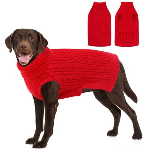 SUNFURA Hundepullover, Hundepullover für extra große Hunde, Mädchen und Jungen, Haustier-Weihnachtspullover, Strickwaren für Herbst und Winter, Strick-Sweatshirt für Golden Retriever, Weiner, Dogge SUNFURA Hundepullover, Hundepullover für extra große Hunde, Mädchen und Jungen, Haustier-Weihnachtspullover, Strickwaren für Herbst und Winter, Strick-Sweatshirt für Golden Retriever, Weiner, Dogge von SUNFURA