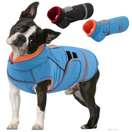 SUNFURA Kleiner Hundemantel, warmer Hunde-Wintermantel, verstellbare Haustierjacke mit Loch für die Leine, wasserdichte Haustier-Schneejacke, Welpenpullover, Mäntel, Türkis, Größe XS SUNFURA Kleiner Hundemantel, warmer Hunde-Wintermantel, verstellbare Haustierjacke mit Loch für die Leine, wasserdichte Haustier-Schneejacke, Welpenpullover, Mäntel, Türkis, Größe XS von SUNFURA