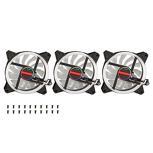 SUNGOOYUE 120-mm-Gehäuselüfter, 3er-Pack RGB--Lüfter mit 16 LED-Perlen für Computergehäuse SUNGOOYUE 120-mm-Gehäuselüfter, 3er-Pack RGB--Lüfter mit 16 LED-Perlen für Computergehäuse von SUNGOOYUE