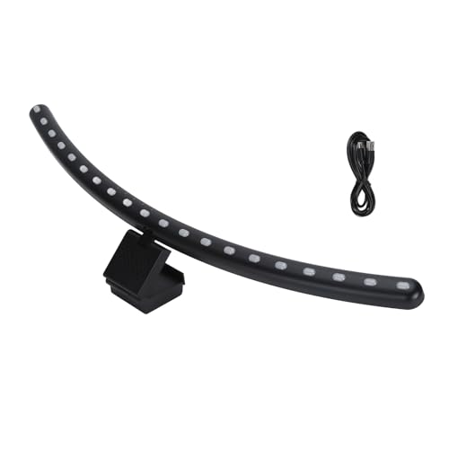SUNGOOYUE 2 In 1 RGB Light Balk Light Quelle Backlight Bar 7 Farben, Sprachaktivierter Musikalischer Rhythmus Augenorientierungen Gekrümmte Computer - -Lampenleiste für Büro von SUNGOOYUE