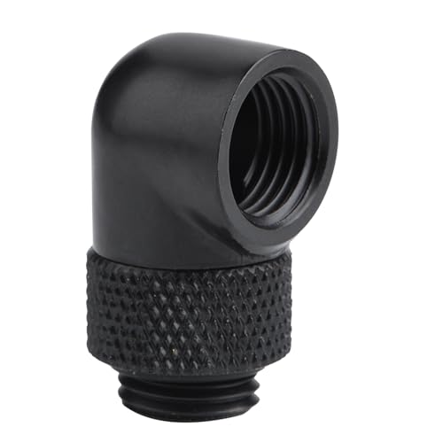 SUNGOOYUE 360 -Grad -Rotationsmessinganpassung Zur Wasserkühlung, Widersteht Oxid und Korrosion, Geeignet für Heizkörper und Wasserpumpen (BLACK) von SUNGOOYUE