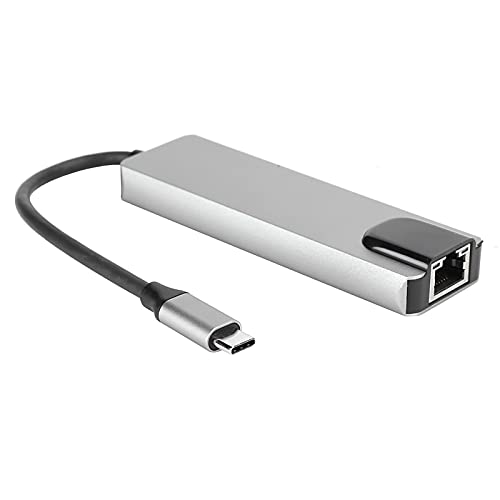 SUNGOOYUE 5-in-1-TypC-Hub-Adapter 4K-Gigabit-Ethernet-RJ45-Porterweiterung für Hochgeschwindigkeitsnetzwerke aus Aluminiumlegierung von SUNGOOYUE