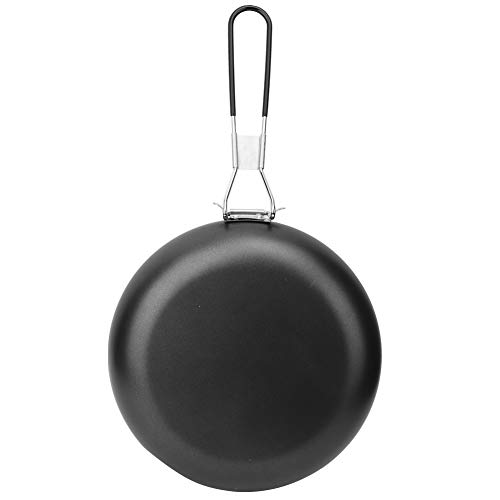 SUNGOOYUE Camping Faltbare Pfanne, Tragbare Non -Stick -Camping Kochgeschirrpfanne mit Gummihandle, Kochbraten Picknick Wanderutensilien von SUNGOOYUE