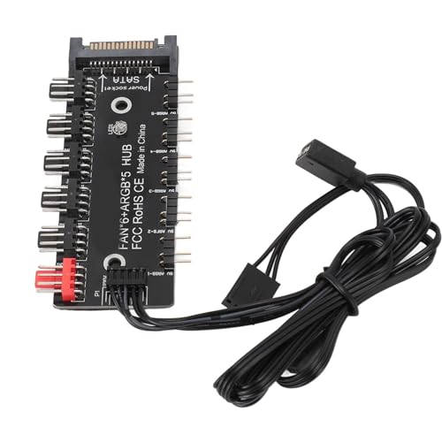 SUNGOOYUE Compact 2 in 1 Argb PWM -Hub -Separator für die Kühlung des Chassis Lüfters, 5 Argb 5V 3Pin Anschlüsse, 6 PWM 12V 4Pin Anschlüsse für Brautcomputerhersteller SUNGOOYUE Compact 2 in 1 Argb PWM -Hub -Separator für die Kühlung des Chassis Lüfters, 5 Argb 5V 3Pin Anschlüsse, 6 PWM 12V 4Pin Anschlüsse für Brautcomputerhersteller von SUNGOOYUE