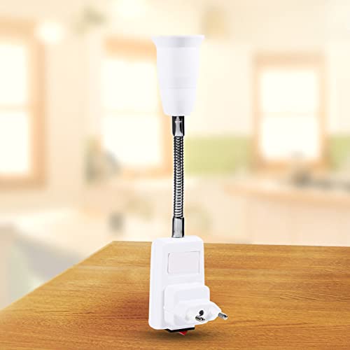 SUNGOOYUE E27 -Lampenlampenhalter für Glühbirnen - Einstellbare Flexible Verlängerungsadapter für Einfache Tischlampe, Wandscheinwerfer und Schreibtischlichter EU/UK/US Stecker Optionen PBT Shell + von SUNGOOYUE