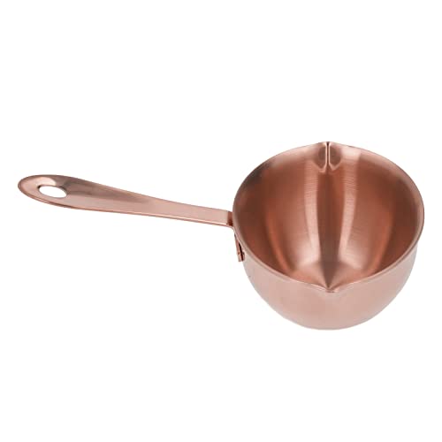 SUNGOOYUE Edelstahl -Stahl -Topf Professionelle Hauskochsaucepfanne mit Gossenspouts Zum Schmelzen von Heißem Öl und Milchschokolade (Roségold (Roségold) von SUNGOOYUE