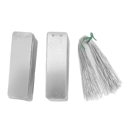 SUNGOOYUE Garten Im Freien Aluminium Pflanzen Tags 100pcs Doppelseitig Schreiben auf Metalletiketten für Gewächshäuser und Gärten von SUNGOOYUE