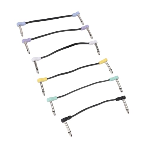 SUNGOOYUE Gitarren -Patch -Kabel, 6pcs 16 Cm 6,35 Mm 1/4 Zoll Rechte Winkel -Pedalkabel mit Nylon Geflochten für Soundgeräte Pedale Verstärkermixer SUNGOOYUE Gitarren -Patch -Kabel, 6pcs 16 Cm 6,35 Mm 1/4 Zoll Rechte Winkel -Pedalkabel mit Nylon Geflochten für Soundgeräte Pedale Verstärkermixer von SUNGOOYUE