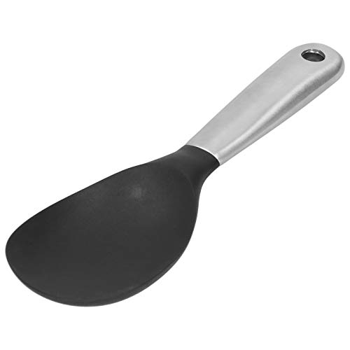SUNGOOYUE Hochwertiger Edelstahl Silikonreis Löffel Nicht -Stick -Pfanne Bequemer Grip Reis Servierlöffel mit Hängenden Loch [24 X 7 X 3 cm] von SUNGOOYUE