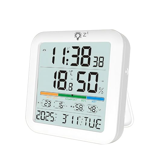 SUNGOOYUE Hygrometer -Thermometer, Max Max Zeichnet Komfort -Indikatortemperatur und Feuchtigkeitsmonitor mit Takt, Genaues Feuchtigkeitsmesser -Raum -Thermometer mit LCD SUNGOOYUE Hygrometer -Thermometer, Max Max Zeichnet Komfort -Indikatortemperatur und Feuchtigkeitsmonitor mit Takt, Genaues Feuchtigkeitsmesser -Raum -Thermometer mit LCD von SUNGOOYUE