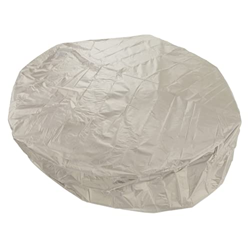 SUNGOOYUE -Kappe Wetterfeste Runde Badewanne Abdeckung 190 Silber Polyester TAFT für Sauber (Beige) von SUNGOOYUE