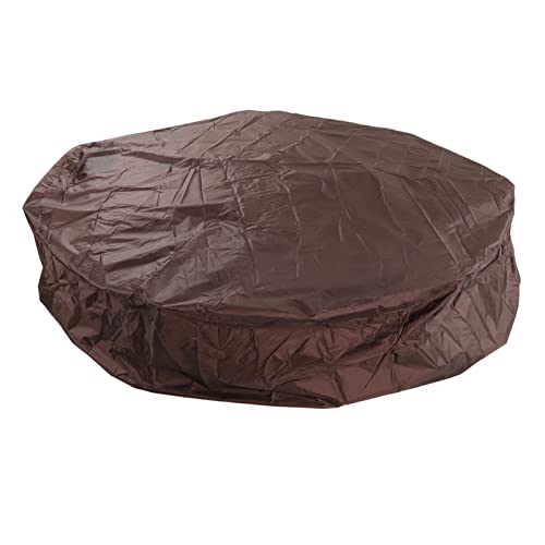 SUNGOOYUE -Kappe Wetterfeste Runde Badewanne Abdeckung 190 Silber Polyester TAFT für Sauber (Kaffeefarbe) von SUNGOOYUE