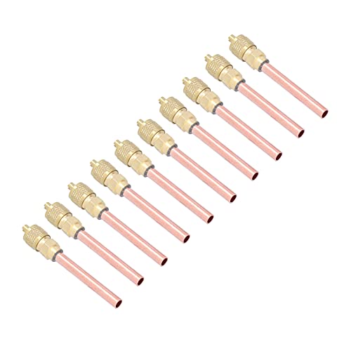 SUNGOOYUE Langlebige Messing -HLK -Füllungs Zugangsventil, 10pcs 1/4Sae Serviceventile für Klimaanlagen, Geeignet für das Hinzufügen von Fluor SUNGOOYUE Langlebige Messing -HLK -Füllungs Zugangsventil, 10pcs 1/4Sae Serviceventile für Klimaanlagen, Geeignet für das Hinzufügen von Fluor von SUNGOOYUE