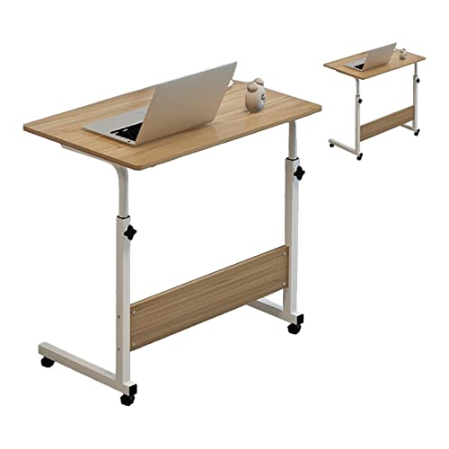 SUNGOOYUE Liftbares Nachttisch Robus Metallrahmen C Form Mobiler Laptop -Schreibtisch für Home -Sofa, Moderner Stil für Mehrere Funktionen, Geeignet für Bett oder Sofa Verwendet (Walnussfarbe) von SUNGOOYUE