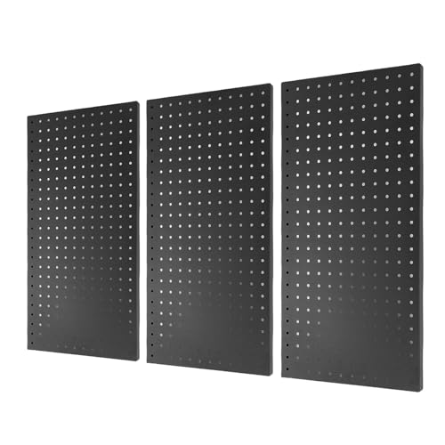 SUNGOOYUE Metall Pegboard -Wandpaneele, 24inx12in Modular Peg Board Wall Organizer Tool Speichersystem für Homes Apartments Garagen Tool Aufbewahrung Schwarz Schwarz von SUNGOOYUE