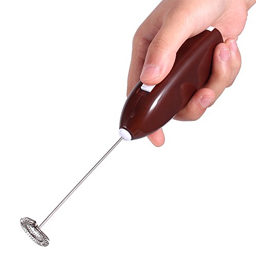 SUNGOOYUE Mini -Handheld -Milch Frother Electric Mixer Rührer und Schaumstoff für Getränke und Shakes, Ideal für den Heimgebrauch (Kaffeefarbe) von SUNGOOYUE