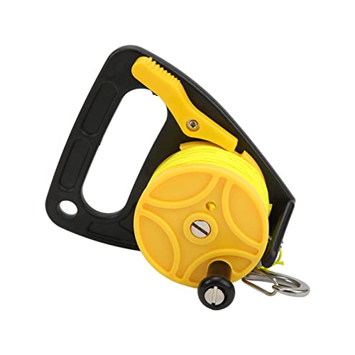 SUNGOOYUE Scuba Diving Rolle Spool Glattes Slidsable Drahtfuttertauch -Rollen Zum Schnorcheln PC+Nylon+SS (gelbes Rad) von SUNGOOYUE