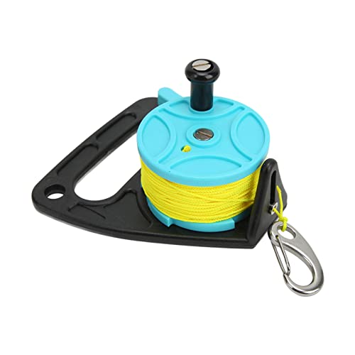 SUNGOOYUE Scuba Diving Rolle Spool Glattes Slidsable Drahtfuttertauch -Rollen Zum Schnorcheln PC+Nylon+SS (himmelblaues Rad) von SUNGOOYUE