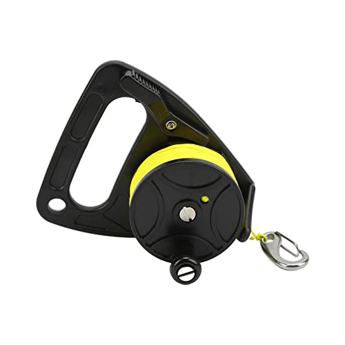 SUNGOOYUE Scuba Diving Rolle Spool Glattes Slidsable Drahtfuttertauch -Rollen Zum Schnorcheln PC+Nylon+SS (schwarzes Rad) von SUNGOOYUE