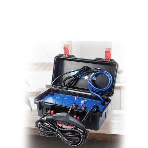 SUNGOOYUE Tragbarer Dampfreiniger, Voice Broadcast Multi Pinsel 3 Getriebe Verstellbare Kalt-/Warmwasserdampfreiniger mit Mini -Taschenlampe, für Küchen, Sprachträger, Mehrere Pinsel (US-Stecker) von SUNGOOYUE