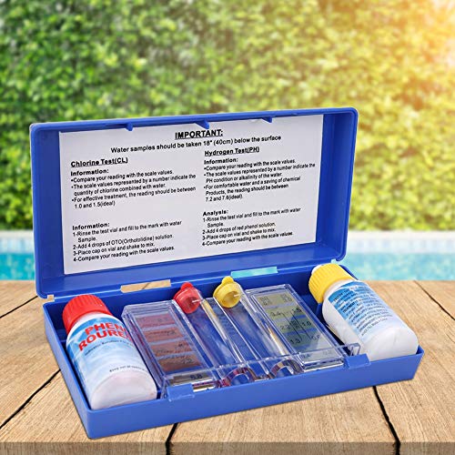 SUNGOOYUE Tragbares Wasserqualitätstest Kit Swimmingpool Phlortester Dual -Use -Box Einfacher Betrieb für die Heiße Feder von SUNGOOYUE
