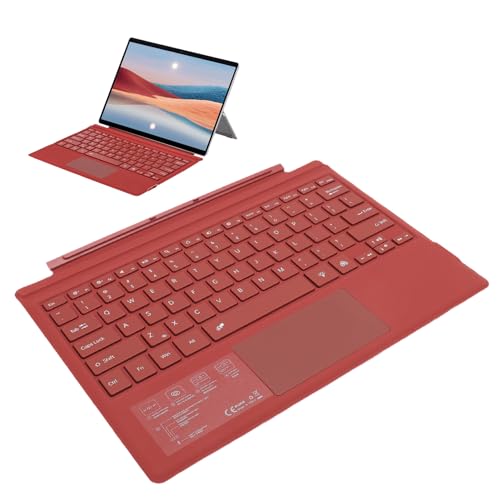 SUNGOOYUE Ultra-Slim Wireless Tablet-Tastatur mit Magnetischem Design, Farbenfrohe Hintergrundbeleuchtung, 5.0-Technologie, Lange Akkulaufzeit, Multi-Touchpad-tragbarer (Rot) von SUNGOOYUE