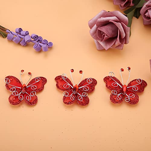SUNGOOYUE Wunderschönes 24 -pCs -Set mit Briefe mit Briefe mit Perfekte Kleidung für Hochzeiten und Festliche Veranstaltungen (Rot) von SUNGOOYUE