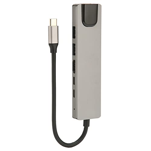 Typ-C-HDTV-Hub, 6-in-1, 4K-Multimedia-Schnittstelle, 87 W Leistung, Ethernet, USB-Anschluss, Hub, Ethernet Typ-C-HDTV-Hub, 6-in-1, 4K-Multimedia-Schnittstelle, 87 W Leistung, Ethernet, USB-Anschluss, Hub, Ethernet von SUNGOOYUE