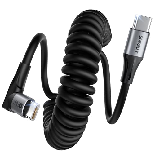 SUNGUY Câble USB C vers USB C spiralé,2 pièces 2M【Extensible:0,6m-1,5m】 Android Auto Câble de charge USBC à 90 degrés pour téléphone portable pour iPhone 17 16 15 Pro Max, Galaxy S24 Ultra S23 SUNGUY Câble USB C vers USB C spiralé,2 pièces 2M【Extensible:0,6m-1,5m】 Android Auto Câble de charge USBC à 90 degrés pour téléphone portable pour iPhone 17 16 15 Pro Max, Galaxy S24 Ultra S23 von SUNGUY