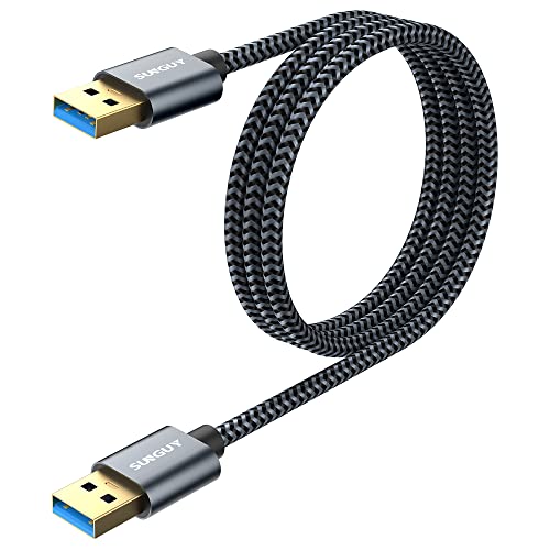 SUNGUY USB 3.0 Kabel, 1m USB A auf USB A Kabel 5Gbps Datenübertragung Verbindungskabel kompatibel mit Drucker, Laptop, Festplatten, Kameras von SUNGUY