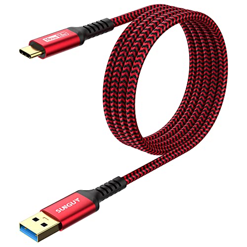 SUNGUY USB C Kabel, 1,5 m USB C auf USB 10Gbps Typ C Kabel und Nylon geflochtenes Datenkabel USB C kompatibel mit iPhone 16/15 Pro Max, Galaxy S24 S23, Android Auto-Rot SUNGUY USB C Kabel, 1,5 m USB C auf USB 10Gbps Typ C Kabel und Nylon geflochtenes Datenkabel USB C kompatibel mit iPhone 16/15 Pro Max, Galaxy S24 S23, Android Auto-Rot von SUNGUY