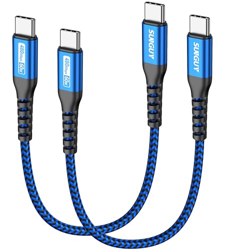 SUNGUY USB C Kabel, 2 Stück 30CM USB C auf USB C Kabel, 60W Schnellladekabel USB C Ladekabel für iPhone 16 15 Pro/Pro Max/Plus, Galaxy S24 S23, MacBook Air, Google Pixel 8/8 Pro, LG G7 / V30-Blau SUNGUY USB C Kabel, 2 Stück 30CM USB C auf USB C Kabel, 60W Schnellladekabel USB C Ladekabel für iPhone 16 15 Pro/Pro Max/Plus, Galaxy S24 S23, MacBook Air, Google Pixel 8/8 Pro, LG G7 / V30-Blau von SUNGUY