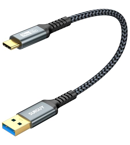 SUNGUY USB C Kabel, 30CM USB Typ C auf USB 3.1 Gen 2 Kabel, 10Gbps Datenkabel und Ladekabel Kompatibel mit iPhone 16/15 Pro Max, Galaxy S24, Google Pixel, Android Auto, Huawei P40/P30-Grau SUNGUY USB C Kabel, 30CM USB Typ C auf USB 3.1 Gen 2 Kabel, 10Gbps Datenkabel und Ladekabel Kompatibel mit iPhone 16/15 Pro Max, Galaxy S24, Google Pixel, Android Auto, Huawei P40/P30-Grau von SUNGUY