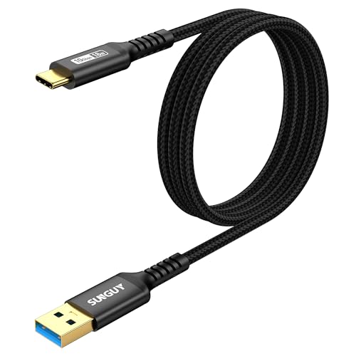 SUNGUY USB C Kabel 1M, 10Gbps USB 3.1 GEB 2 auf USB C Datenkabel, USB C Ladekabel Kompatibel mit iPhone 15/15 Pro Max, Galaxy S22/S21/S20/Note10,Huawei P30/P20, Google Pixel-Schwarz von SUNGUY