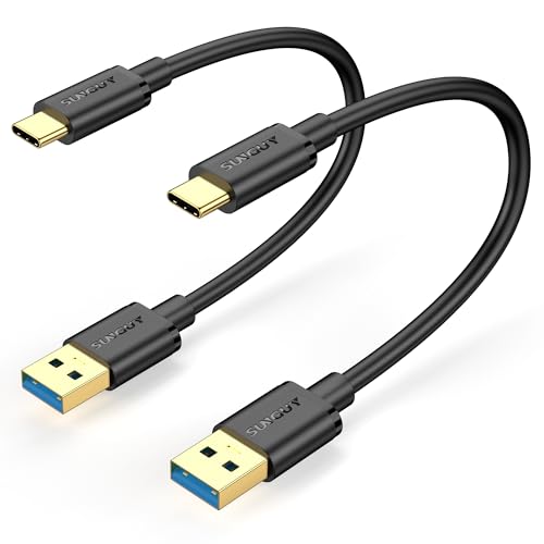 SUNGUY USB C Kabel Kurz, 0.3M*2 10Gbps USB C auf USB 3.1 GEN 2 Ladekabel und Datenkabel für Android Auto, iPhone 16/15 Pro Max, Galaxy S22/S23 ultra, HUAWEI P20/50 Pro,Google Pixel-Schwarz SUNGUY USB C Kabel Kurz, 0.3M*2 10Gbps USB C auf USB 3.1 GEN 2 Ladekabel und Datenkabel für Android Auto, iPhone 16/15 Pro Max, Galaxy S22/S23 ultra, HUAWEI P20/50 Pro,Google Pixel-Schwarz von SUNGUY