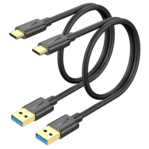 SUNGUY USB C Kabel Kurz, 2Stück 0.6m 10Gbps USB C auf USB 3.1 GEN 2 Ladekabel und Datenkabel für Android Auto, iPhone 16 15 Pro Plus Max, Galaxy S22/S23 ultra, HUAWEI P20/50 Pro, Google Pixel-Schwarz SUNGUY USB C Kabel Kurz, 2Stück 0.6m 10Gbps USB C auf USB 3.1 GEN 2 Ladekabel und Datenkabel für Android Auto, iPhone 16 15 Pro Plus Max, Galaxy S22/S23 ultra, HUAWEI P20/50 Pro, Google Pixel-Schwarz von SUNGUY