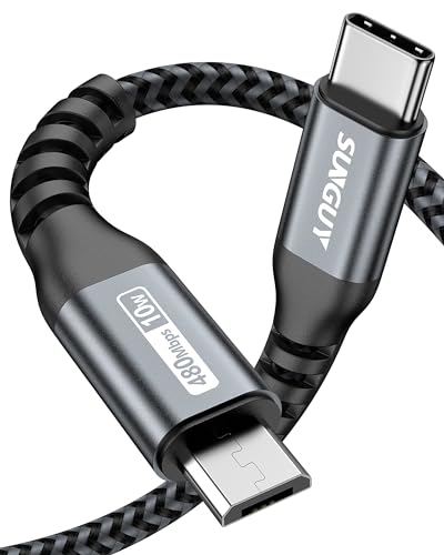 SUNGUY USB C auf Micro USB Kabel, 1.5M OTG USB Verbindungskabel, Lädt Micro USB Geräte, TypC zu Micro B Ladekabel und Datenkabel für MacBook Pro&Android Geräte-Grau SUNGUY USB C auf Micro USB Kabel, 1.5M OTG USB Verbindungskabel, Lädt Micro USB Geräte, TypC zu Micro B Ladekabel und Datenkabel für MacBook Pro&Android Geräte-Grau von SUNGUY