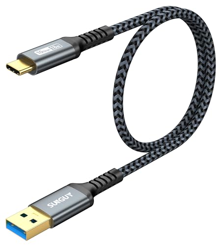 SUNGUY USB C Kabel, 0.5m USB Typ C auf USB 3.1 Gen 2 Kabel & 10Gbps Datenkabel und Ladekabel kompatibel mit Samsung Galaxy S24 S23 S22, iPhone 15 Plus Pro Max, Android Auto, Huawei P60 von SUNGUY