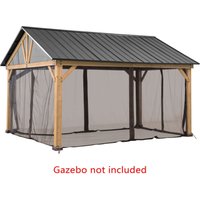 Sunjoy - Netz für Zedernholz Gazebo - 404cm x 465cm von SUNJOY