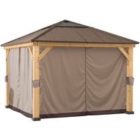 Sunjoy - Vorhang für Zedernholz Gazebo - 273cm x 273cm von SUNJOY