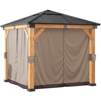 Sunjoy - Vorhang für Zedernholz Gazebo - 273cm x 273cm Sunjoy - Vorhang für Zedernholz Gazebo - 273cm x 273cm von SUNJOY