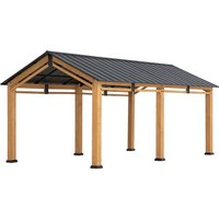Zedernholz Carport diran in Anthrazit - 336cm x 603cm von SUNJOY