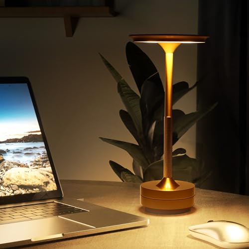 Nachttischlampe mit Touch Steuerung, Kabellose LED Schreibtischlampe, Tragbare USB Aufladung 3 Beleuchtungsfarben Dimmbare Tischlampe für Schlafzimmer Büro Wohnzimmer Bar Restaurant Dekoratio Geschenk Nachttischlampe mit Touch Steuerung, Kabellose LED Schreibtischlampe, Tragbare USB Aufladung 3 Beleuchtungsfarben Dimmbare Tischlampe für Schlafzimmer Büro Wohnzimmer Bar Restaurant Dekoratio Geschenk von SUNJULY